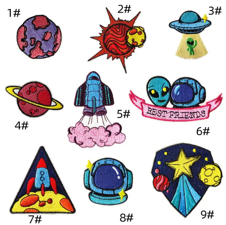 

New Arrival 10 pcs Embroidered Patches Iron On Sew On Motif Applique Fabric Clothing Hat Bag Shoe Decor Repair Accessory