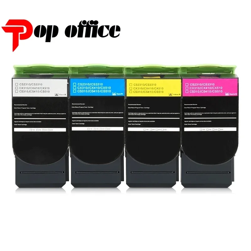CMYK 4K 3K тонер-картридж для Lexmark CX310n CX510de CX510dte CX510dthe CX310 CX310dn CX410 CX510 CX410n CX410dn CX410dnt