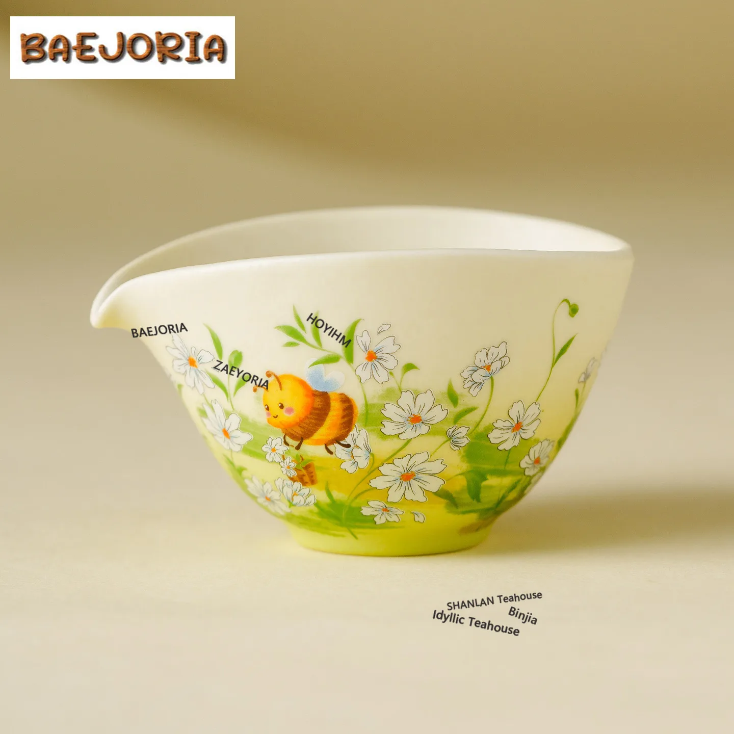 Фото BAEJORIA 150 мл Чайник с декором в виде пчел и цветов, диспенсер для чая, бытовая чашка для справедливого чаепития, декоративные аксессуары для чая. №5