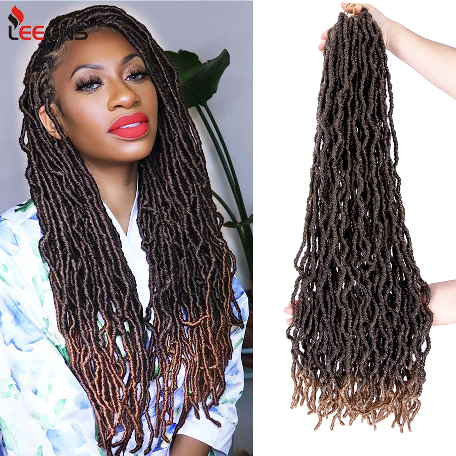 

Super Long 36'' Nu Locs Soft Dreadlocks Ombre Curly Wavy Crochet Braiding Hair Faux Locs Braids Hair Extension Goddess African