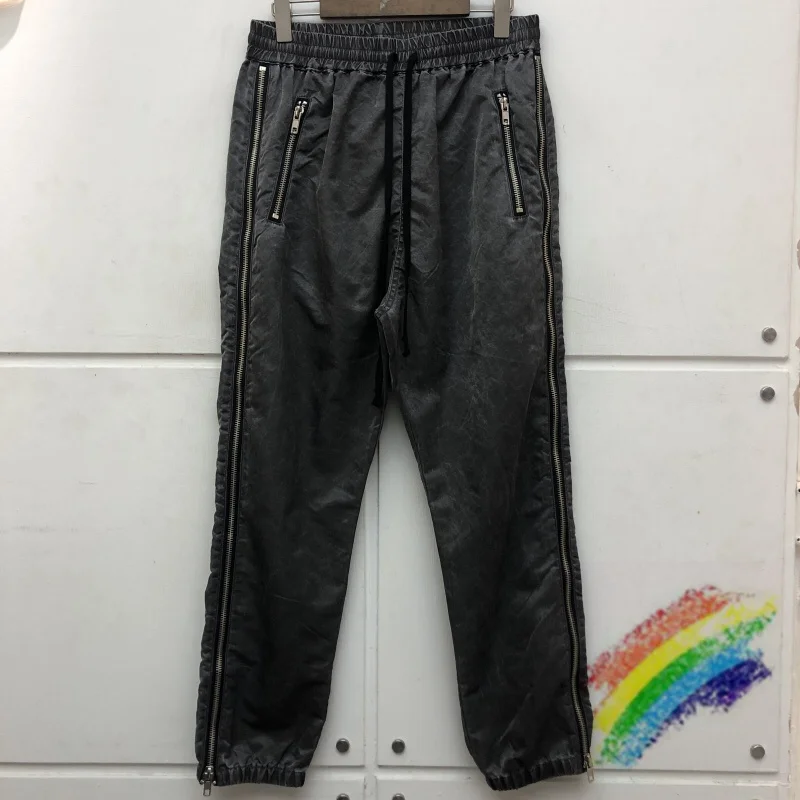 

Zipper Multi Pocket Cargo Pants Men Women Joggers Drawstring Sweatpants Slightly Loose Trousers