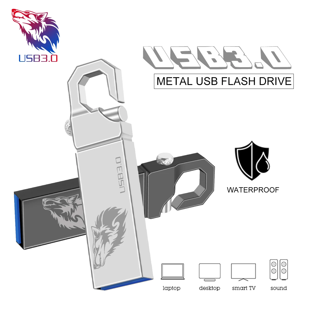 

3.0 metal USB Flash Drive 8GB 16GB 32GB flash disk Pendrive 64gb 128gb memory stick USB 3.0 Flash USB Stick pen drive