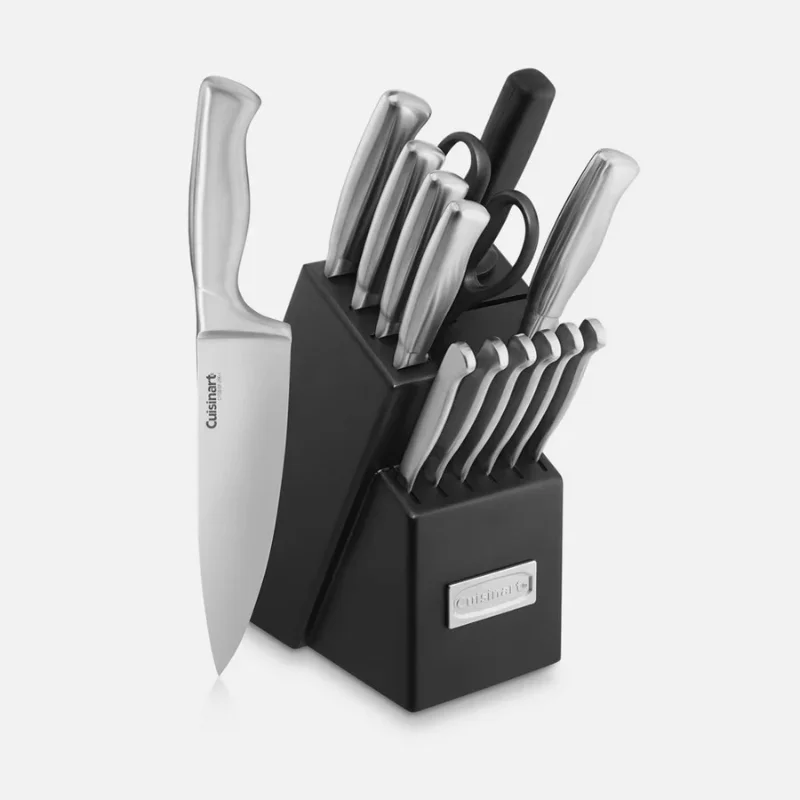 

15pc Stainless Steel Hollow Handle Cutlery Block Set knives kitchen accessories knife set