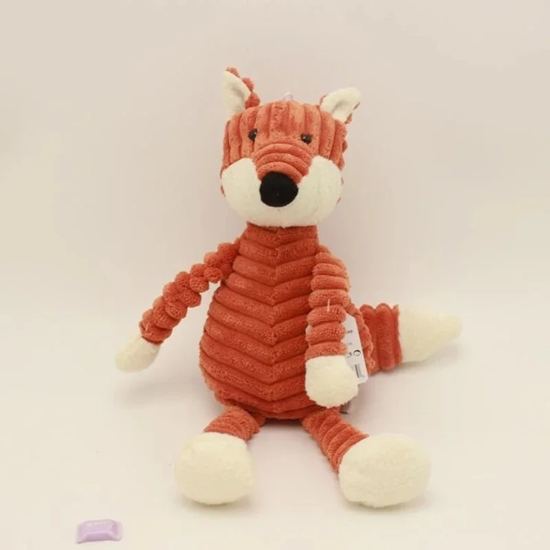

2022 Baby Elephant Lion Rabbit Pig Panda Duck Monkey Soft Stuffed Toys Cute Torest Animal Plush Toy For Kids Stripe