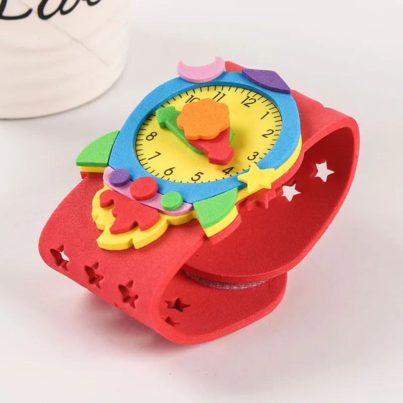

10PCS New DIY 3D EVA Foam Craft Sticker Handmade Watch Clock Learning Kids Kindergarten Educative Games New Toys