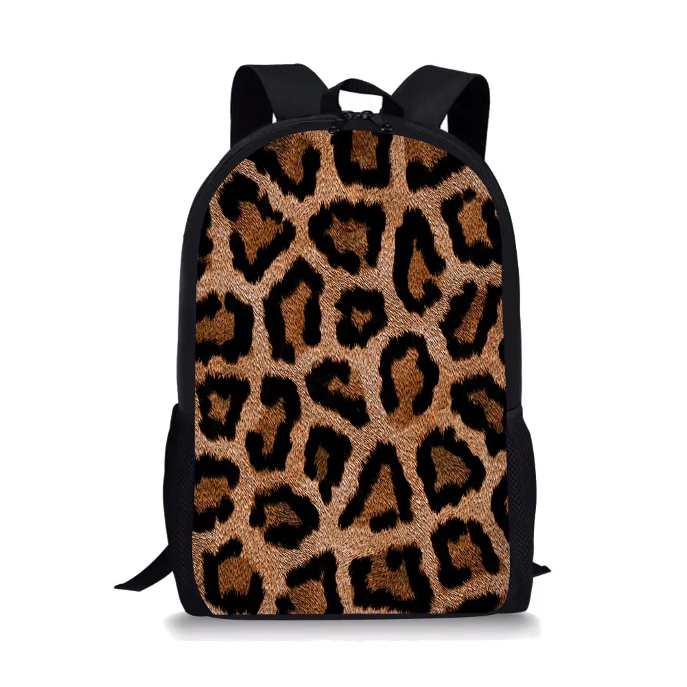 Leopard Style Print New Large Schoolbag Student School Backpack Waterproof Bagpack Capacity Primary Book Bags