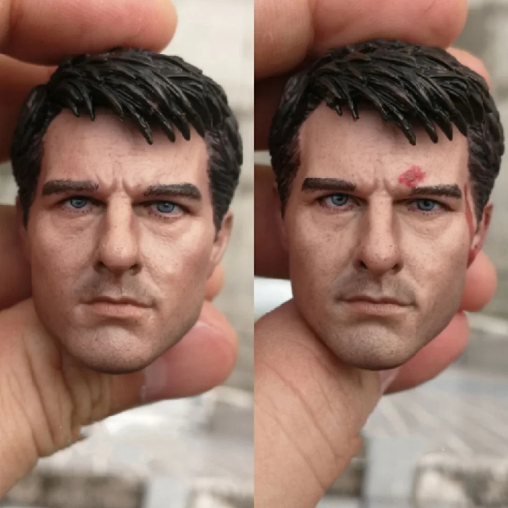 

Tom Cruise Mapother IV Star Paint Unpanited Male Head Carving PVC Soldier Customized Model 1/6 Scale Action Figure Body Toys