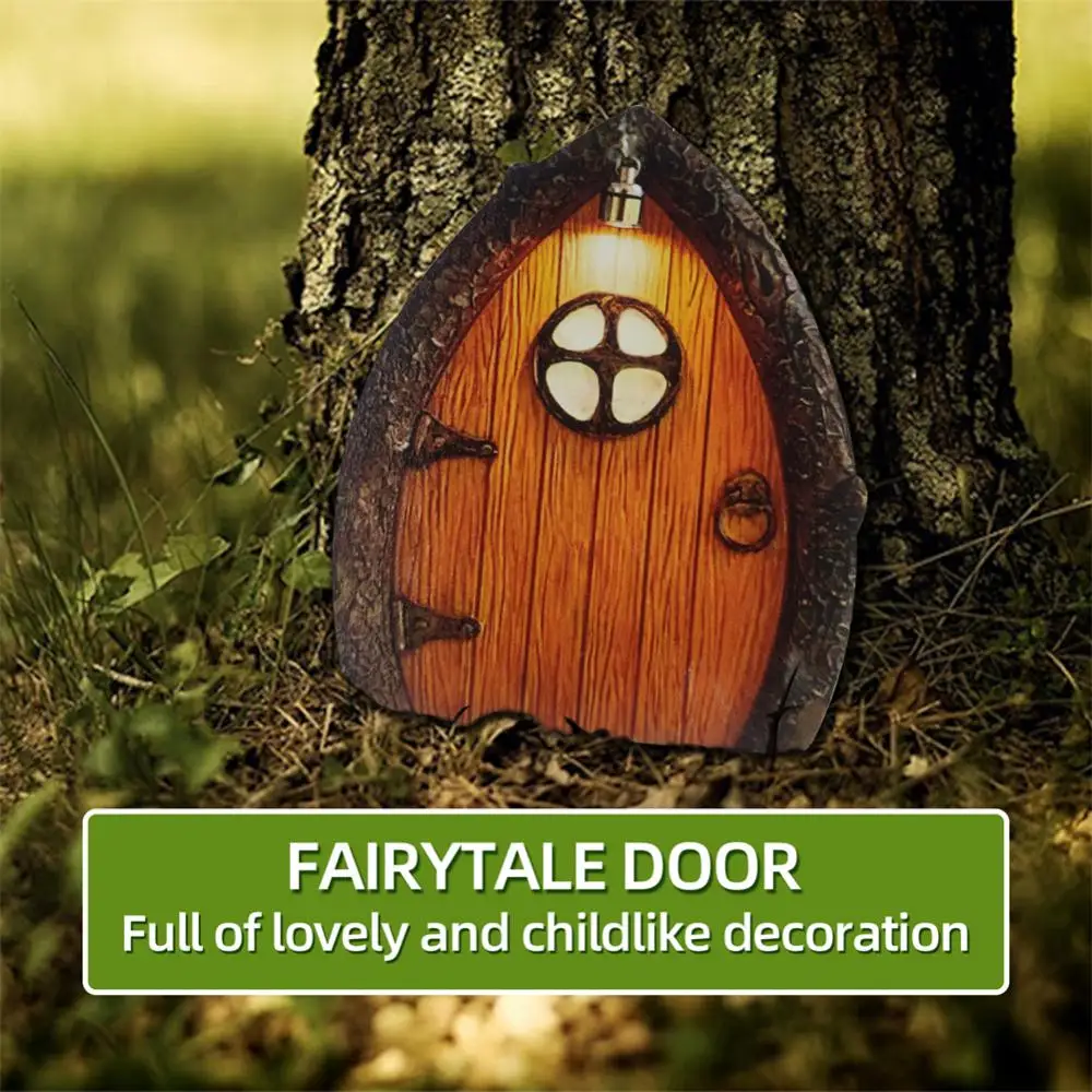 6pcs Miniature Fairy Gate Yard Sculpture Courtyard Wooden Dwarf Window Door For Tree Gnome Art Garden Statues Decoration - купить по