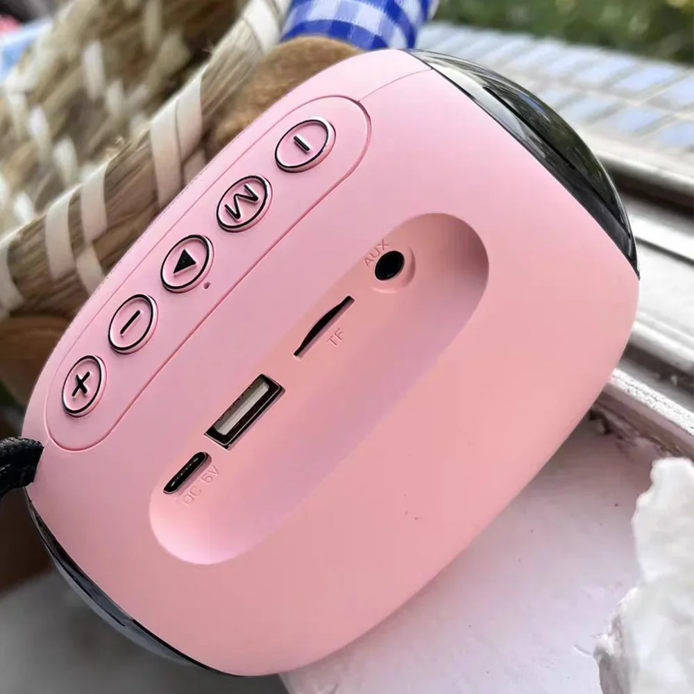 Фото Мини-сабвуфер Pop, Bluetooth-динамик, двойная басовая диафрагма, поддержка качества звука, поддержка TF-карты, USB Aux TWS, портативный беспроводной звук №4