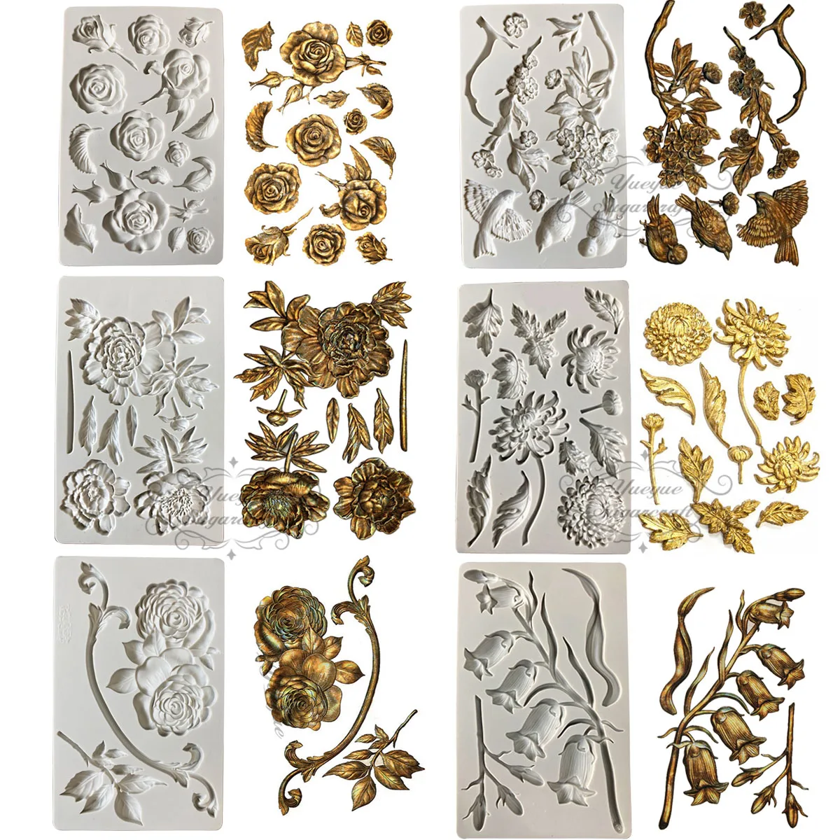 

Cake Decoration Rose silicone mold fondant mold cake decorating tools chocolate gumpast soap mold resin mold