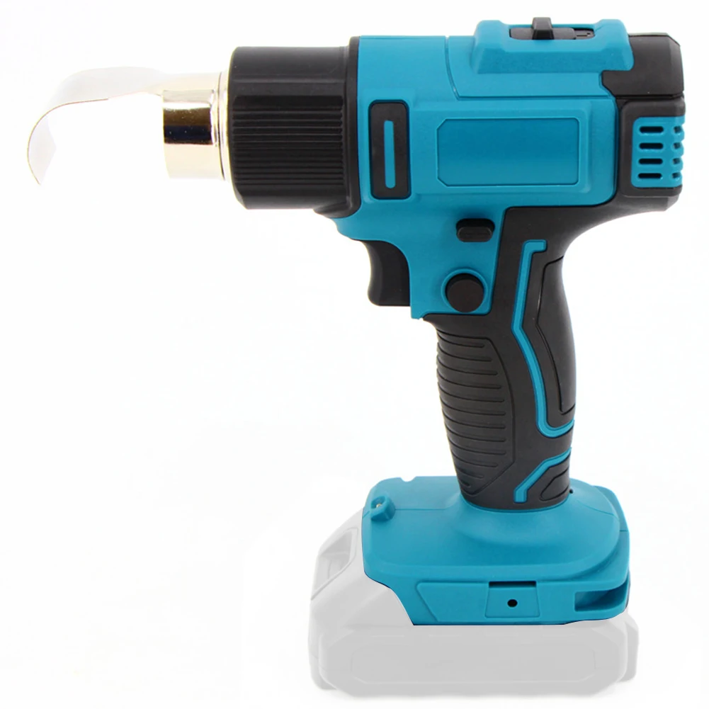 

Cordless Hot Air Gun 2500W 520℃ Handheld Industrial Hair Dryer For Makita 18V Battery With Flat Curved Nozzle Power Tools Part