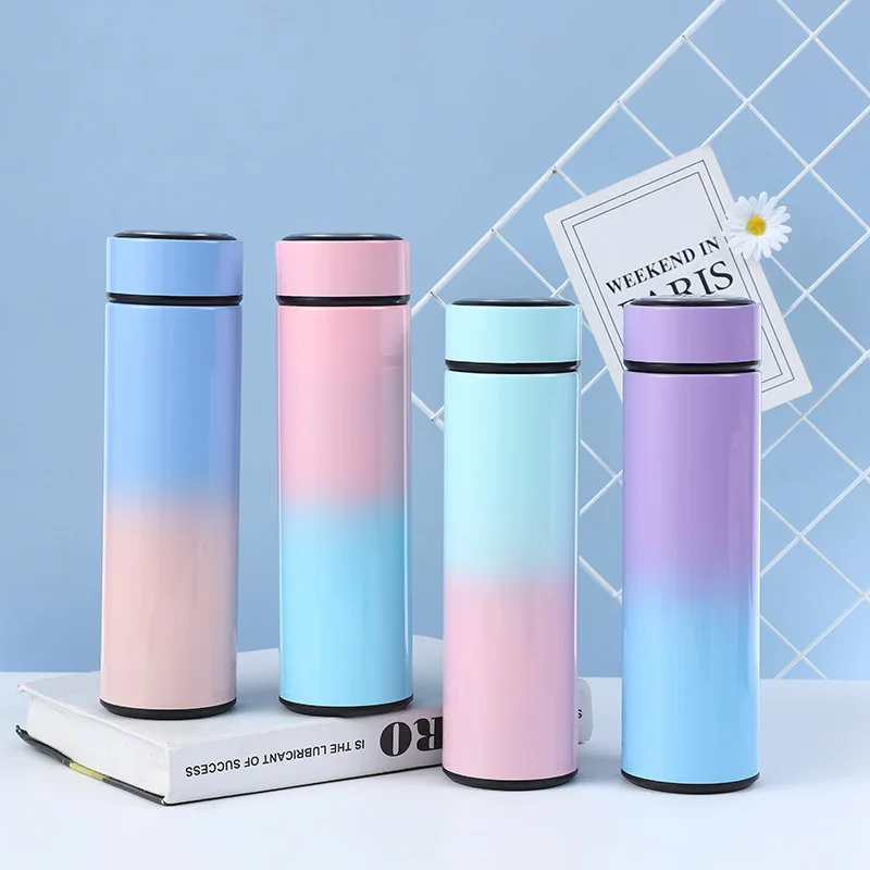

2023 New Luxury intelligent insulation cup Digital display temperature cup 304 stainless steel straight cup High end gift cup