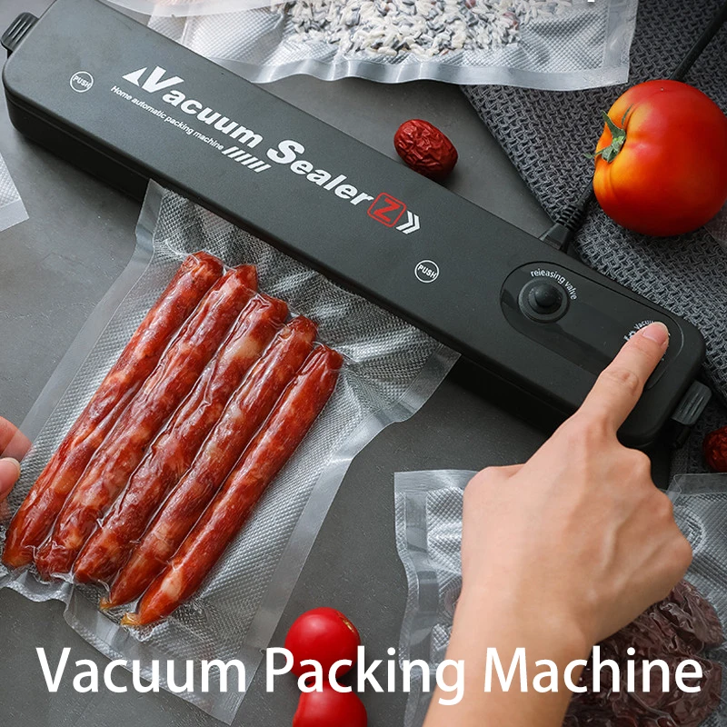 

Household Commercial Food Vacuum Sealer Automatic Compact Design Vacuum Sealer Packaging Machine With Free 10pcs Vacuum Bags