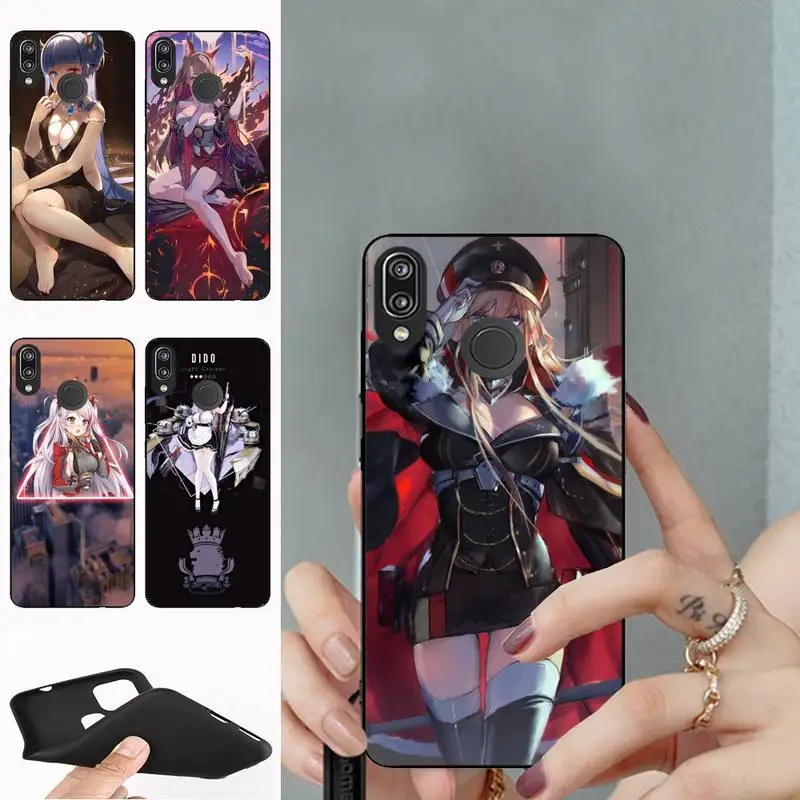 

Azur Lane Cute Cartoon Girl Phone Case For Samsung Note 8 10 20 S10 S20 Fe Lite S21 S30 Ultra Plus 5G Fundas Shell Cover