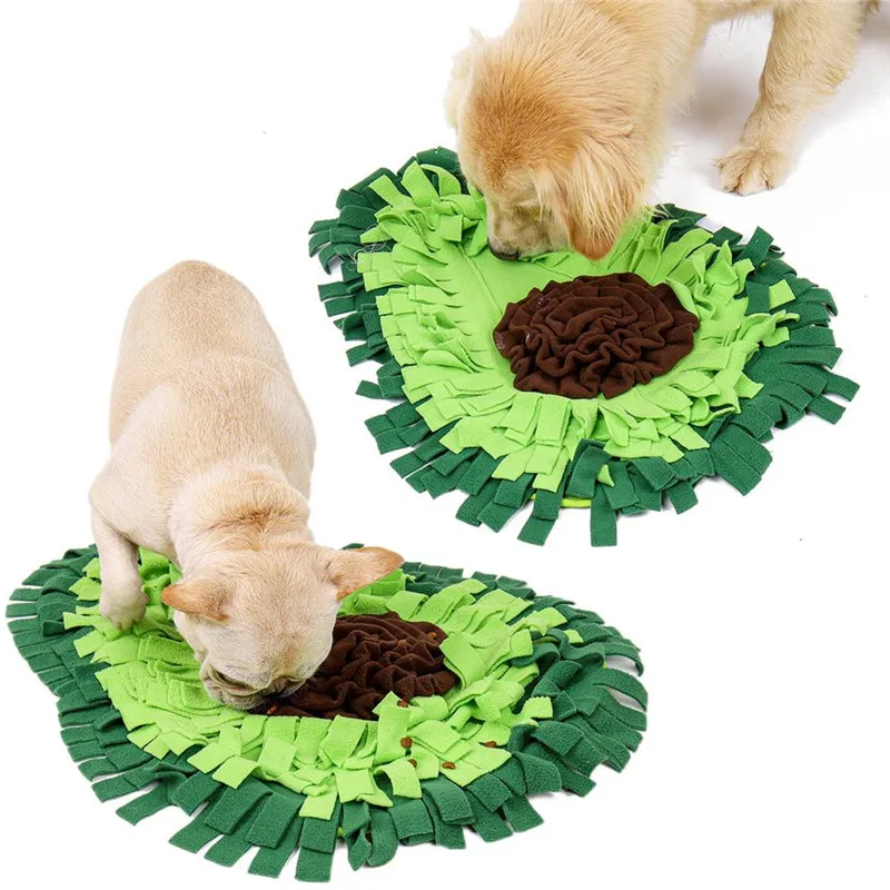 

Avocado Dog Snif Mat Dog Puzzle Toy Pet Snack Feeding Mat Boring Interactive Game Training Blanket Snuffle Feeding Training Mat