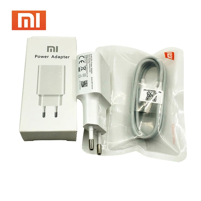 Зарядное устройство Xiaomi с USB-портом 5 В/2 А кабель Micro USB Type-C для Mi 8 9 SE lite A1 6 A2 Mix 2 2s Redmi