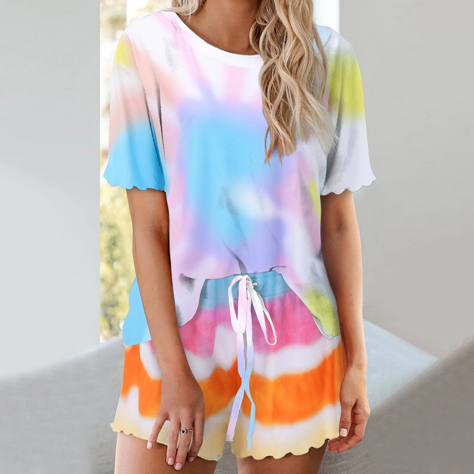 

Женская модная ночная рубашка с начесом и круглым вырезом