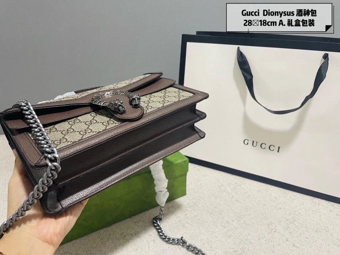 Сумки на плечо Gucci Женская новая сумка высокое качество через Кожаная мода