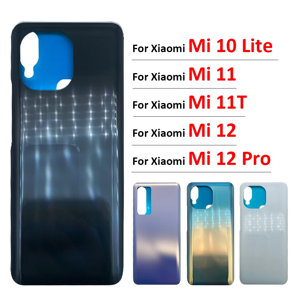

New Battery Back Cover Glass Rear Door Housing STICKER Adhesive For Xiaomi Mi 11T / Mi 11 / Mi 12 Pro / Mi 10 Lite With LOGO