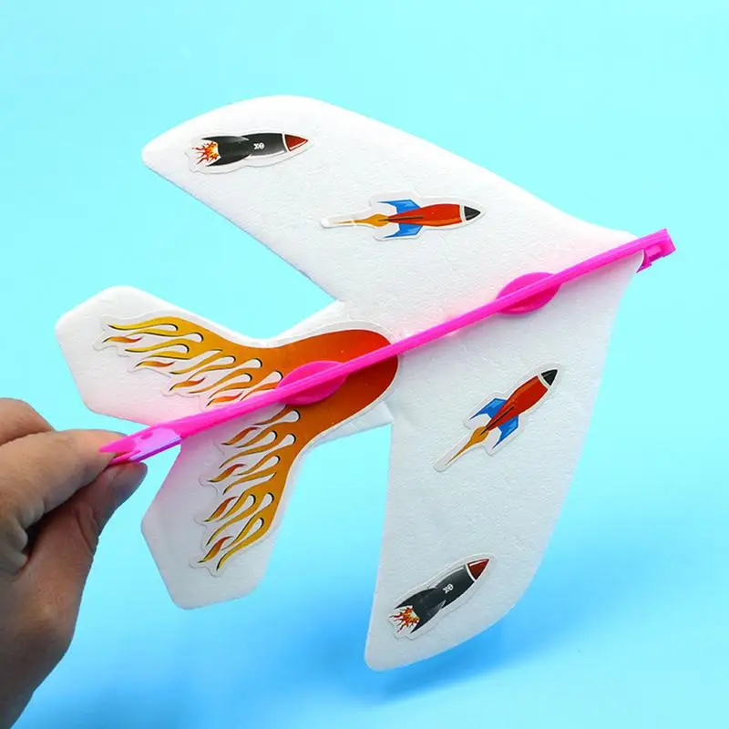 

Kids Toy 2018 New Fashion DIY Flash Toy Ejection Cyclotron Light Plane Slingshot Aircraft For Kids Gift Toys