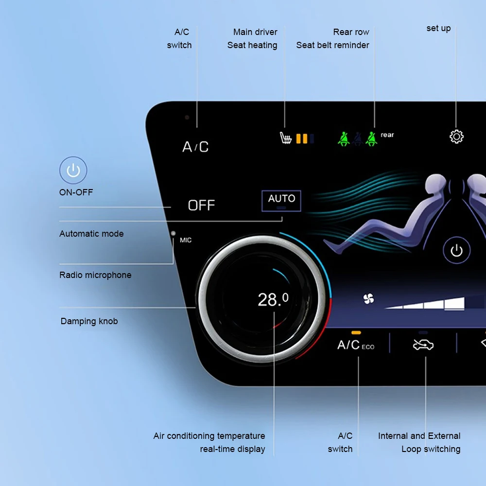 warga Dla Mazda Ekran klimatyzacji CX-4 AC Pancel Air Touch LCD Kontrola Tablica