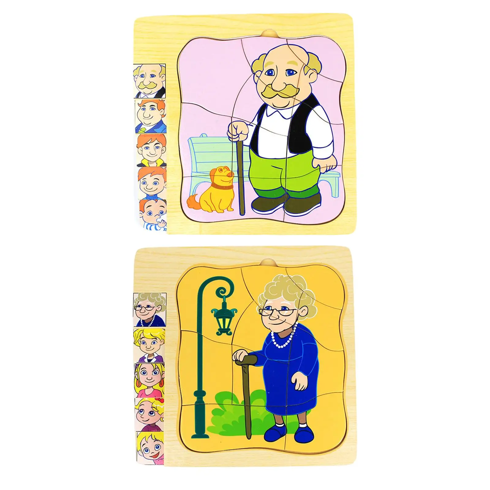 

Montessori Human Being Life Cycle Jigsaw Puzzle Early Education Toys Kids Cognitive Science Development Toy for Toddler Gifts