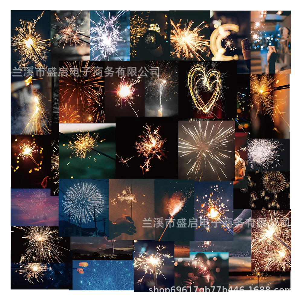 

50pcs Fireworks Graffiti Stickers Laptop Guitar Water Cup Mobile Phone Case Ipad Decoration Waterproof DIY Stickers