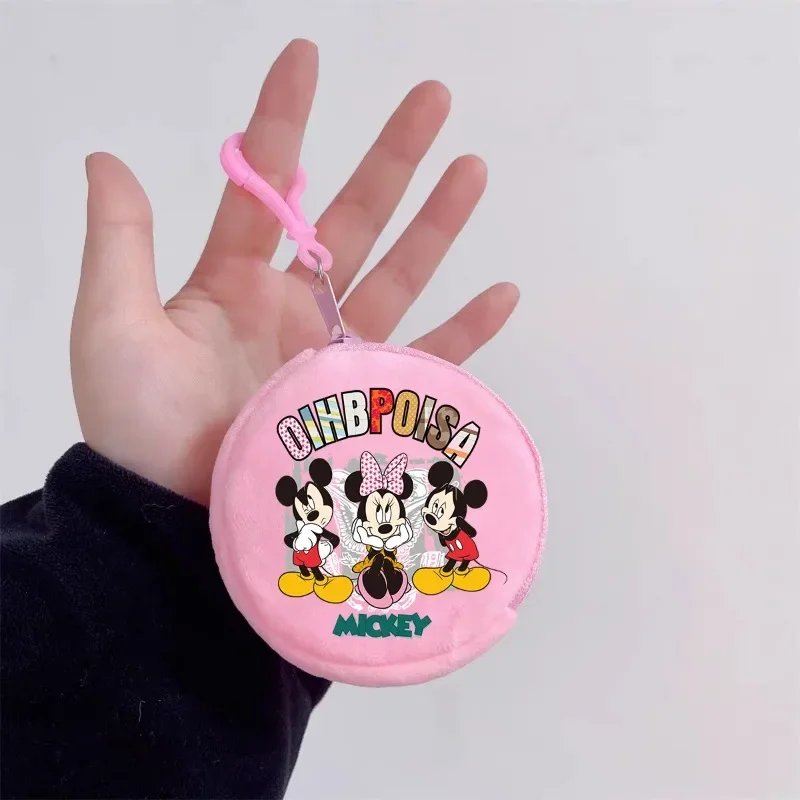 Кошелек Disney с Микки Маусом плюшевый мини-мешочек для монет портативный кошелек