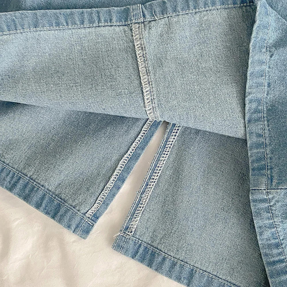 Шикарное джинсовое платье на бретельках для женщин модные летние джинсовые