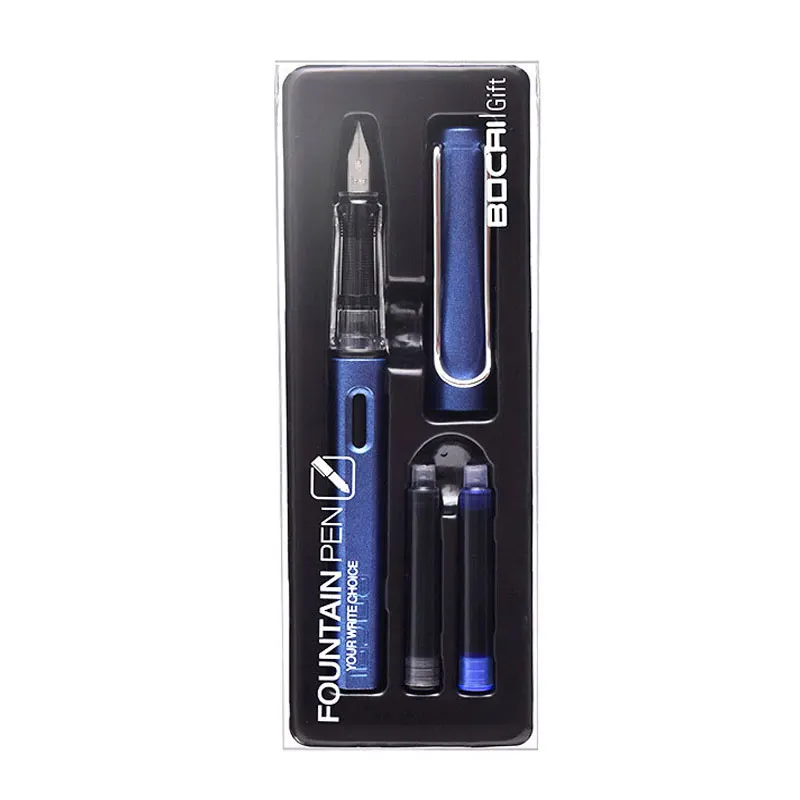

1set/lot Fountain Pen with Replaceable Ink Sac 0.38mm fountain Pen for Writing Colored Ink School Supplies Stationery papeleria
