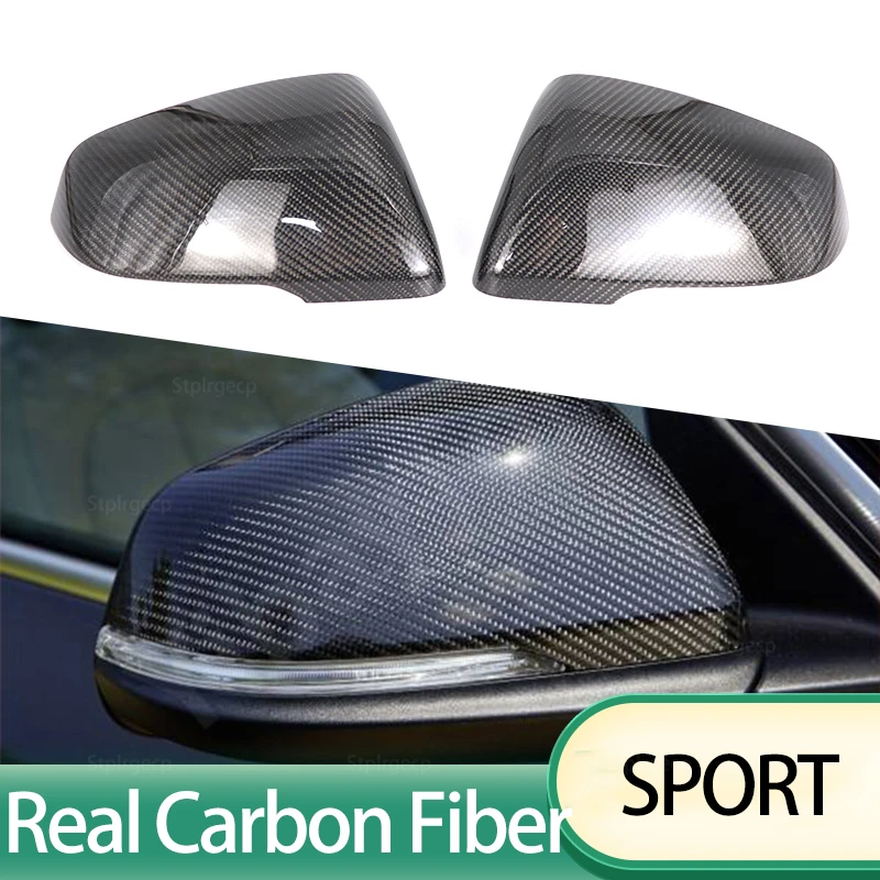 Cubierta de espejo de repuesto de fibra de carbono Real, para BMW X1 X2 Z4 1 2 Series F44 F48 F49 F39 F52 F40 G29, para Toyota Supra, tapa de espejo
