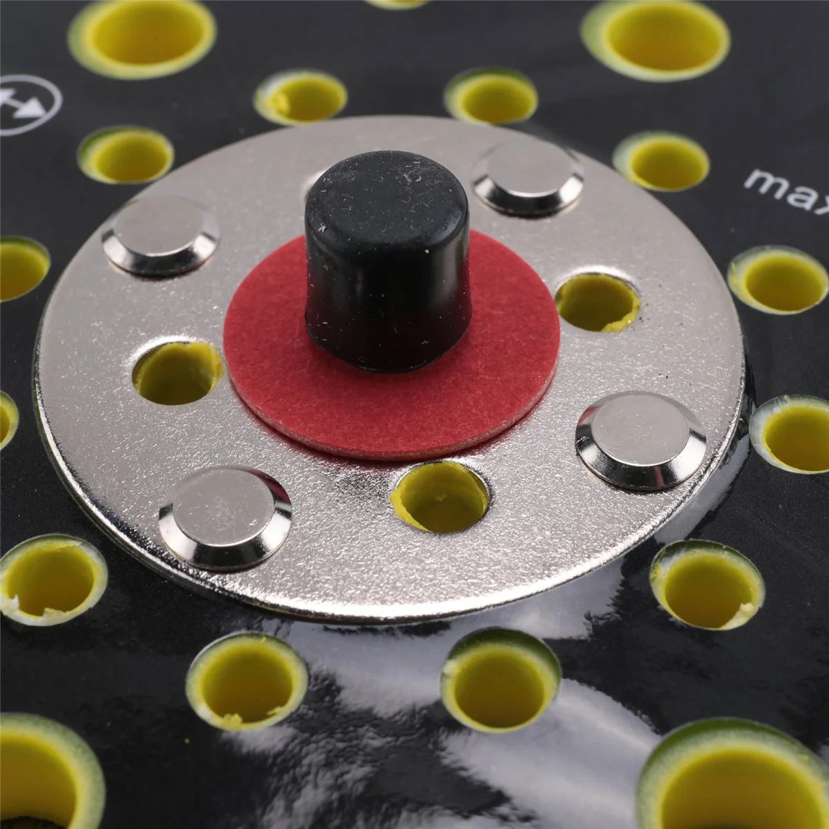 150mm 5/16 Thread 52 Hole Medium Density Random Orbital Sander Hook &amp Loop Backing Pad Compatible with Mirka CEROS DEROS