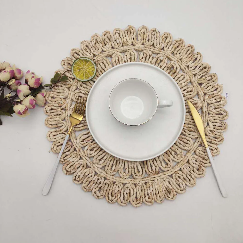 

Pot Holder Round Weave Trivet Mat Coasters Heat Resistant Pot Pads for Kitchen Dinner Table