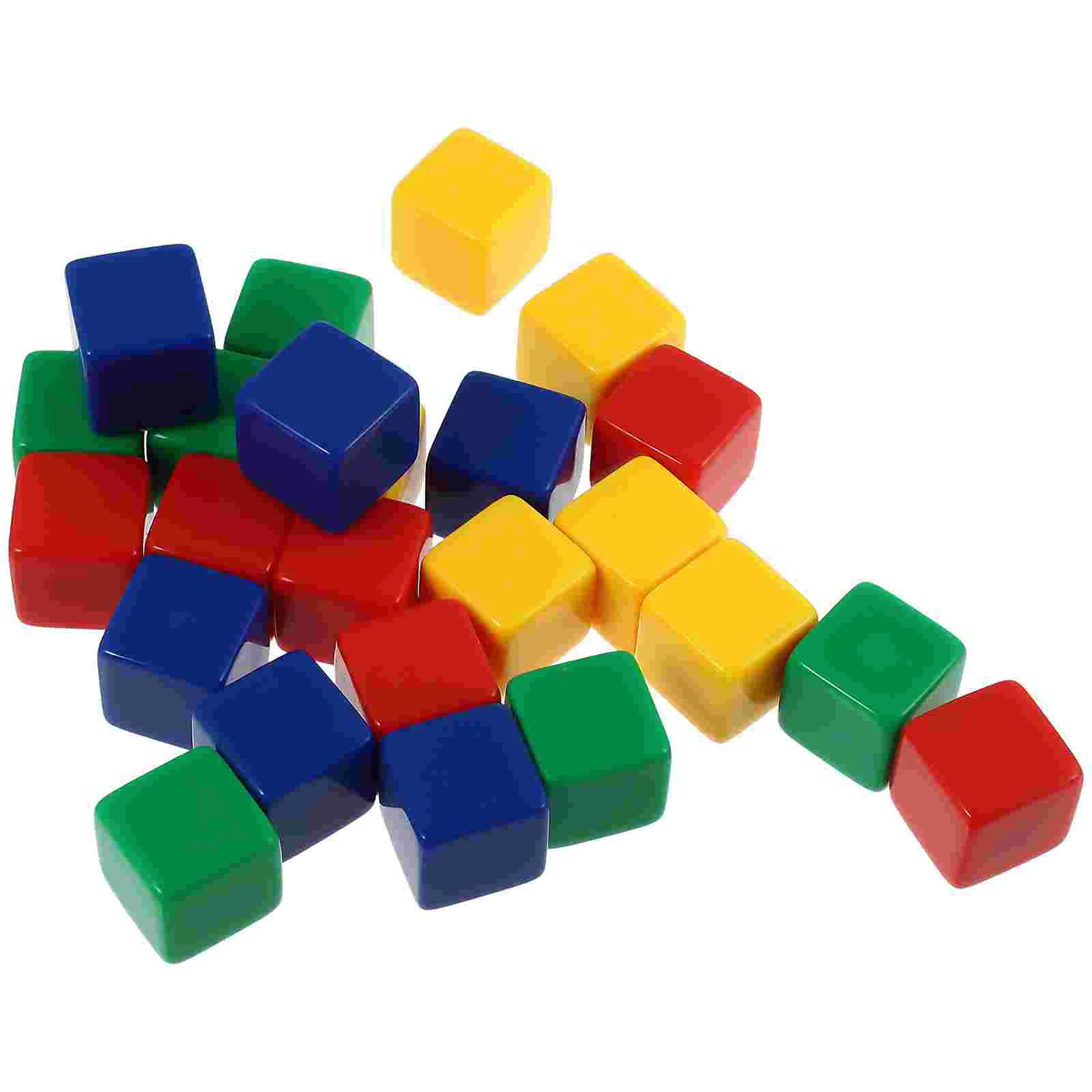 

24Pcs Square Corner Dices 4 Colors Cognitive Dices Game Prop Math Teaching Dices