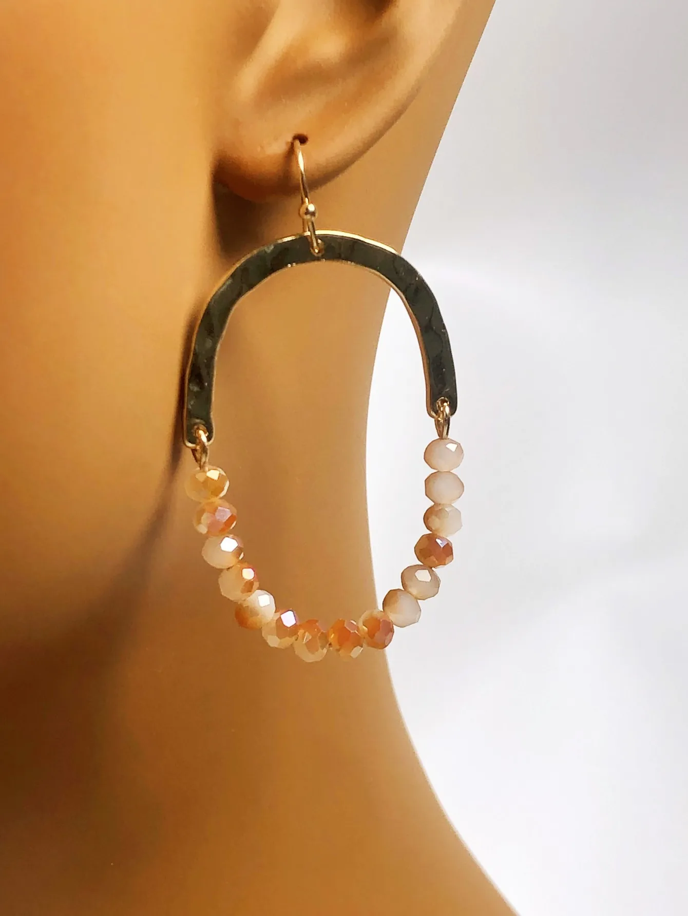 

Bohemian Oval Crystal Earrings, Handmade Vintage Jewelry korean fashion