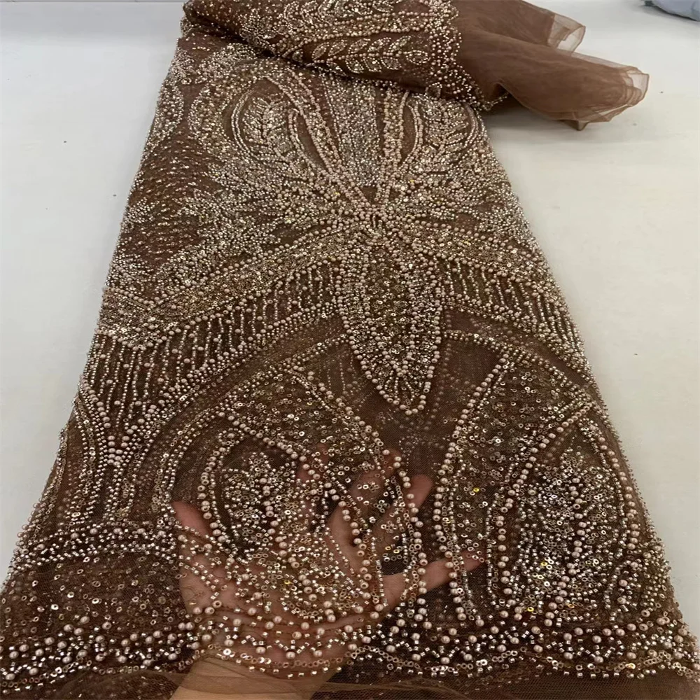 Африканское Тюлевое кружево ткань 2024 Высококачественная вышивка блестками