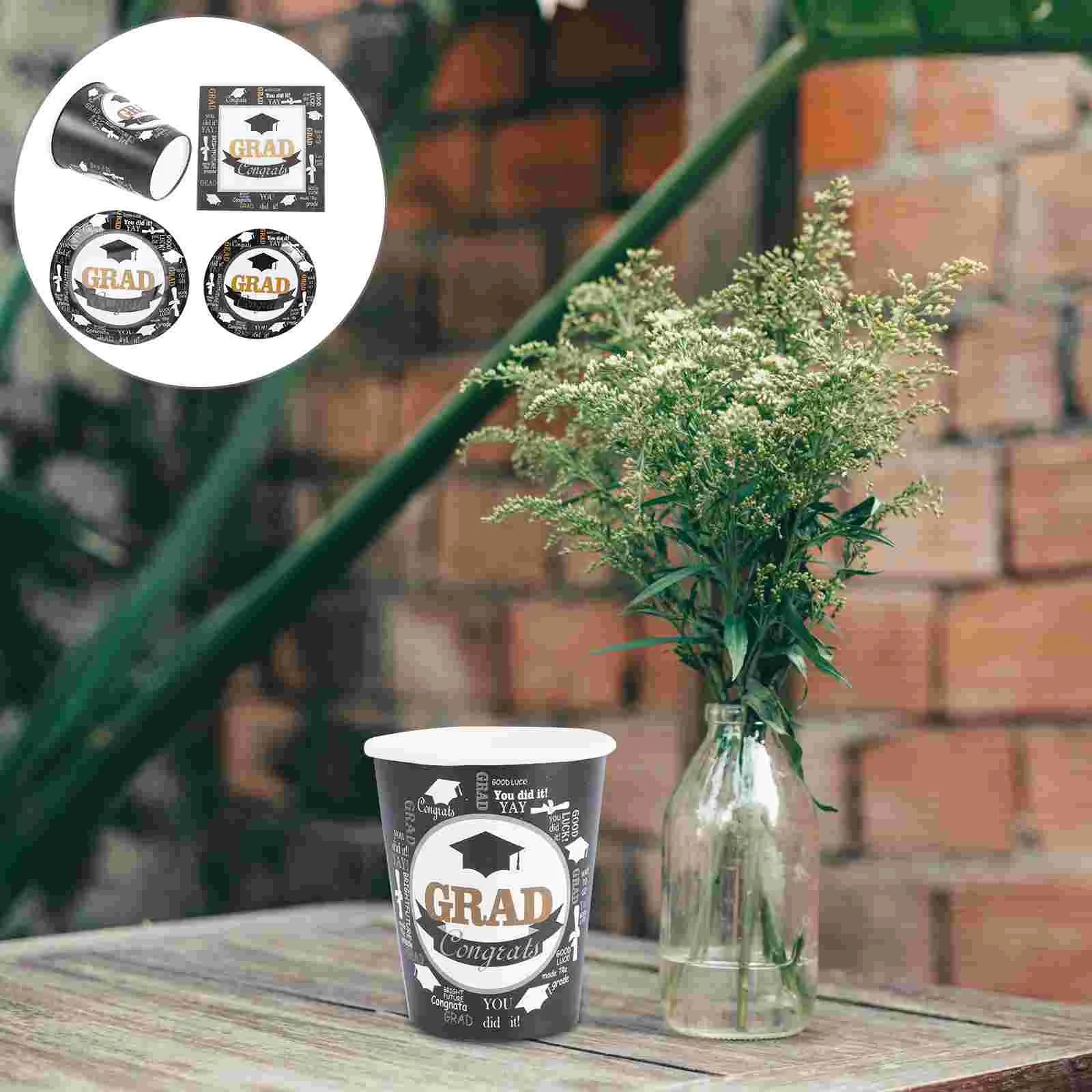 

1 Set Paper Dinner Grad Party Supplies Party Dinner Congrats Grad Party Decorations Party Paper Tableware