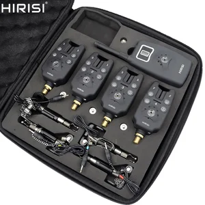 Беспроводная сигнализация для ловли рыбы 1 + 4 комплекта с 4 шт подсветкой свингер в EVA чехол для ловли карпа B1203S