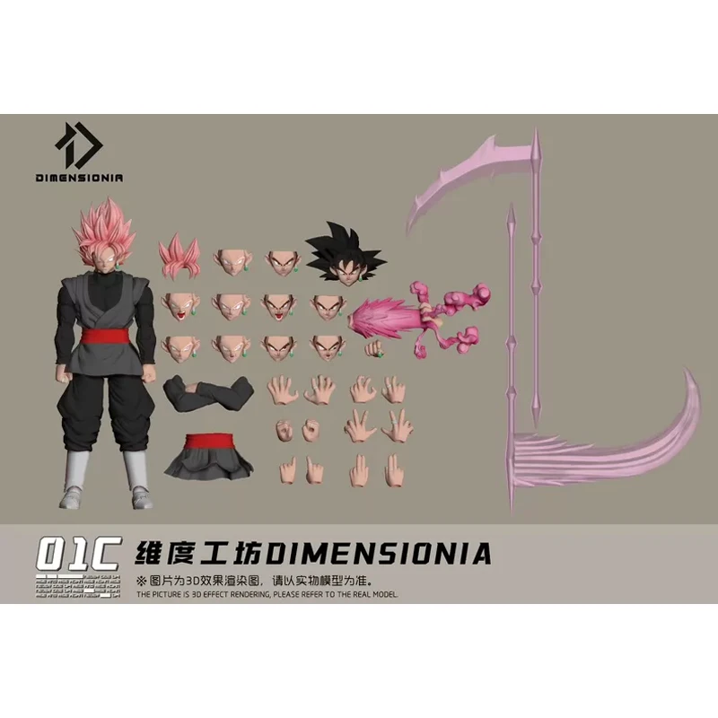 Фото Фигурка-модель Dimensionia Dragon Ball Super Saiyan Rose Son Goku Black Zamasu, аниме-фигурка, игрушка, подарок №5