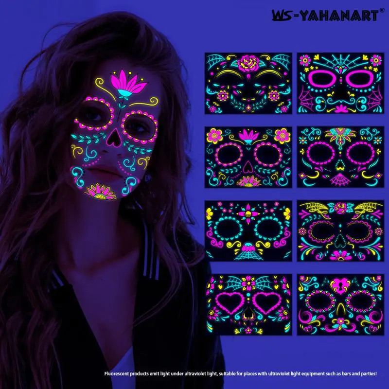 

Party Mouth Stick Ghost Funny Makeup Stickers Interesting Decoration Tattoo Sticker Creepy Ghost Sticker Cosmetics