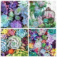 5d diamond painting succulent full square round diamond art for adults and kids embroidery diamond mosaic home decor