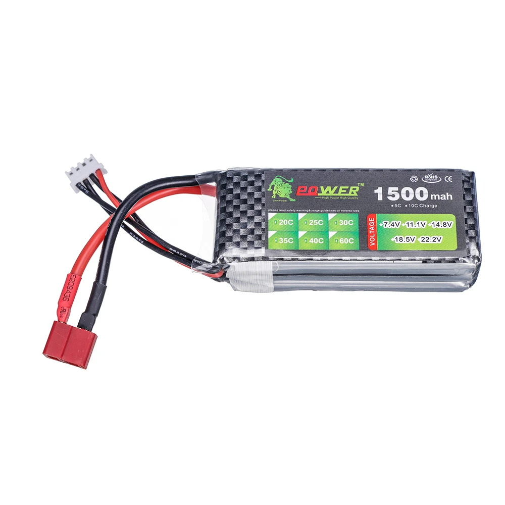 Литий-полимерная батарея LION POWER 11 1 V 1500mAh 35C T/XT60 Plug RC модели автомобилей