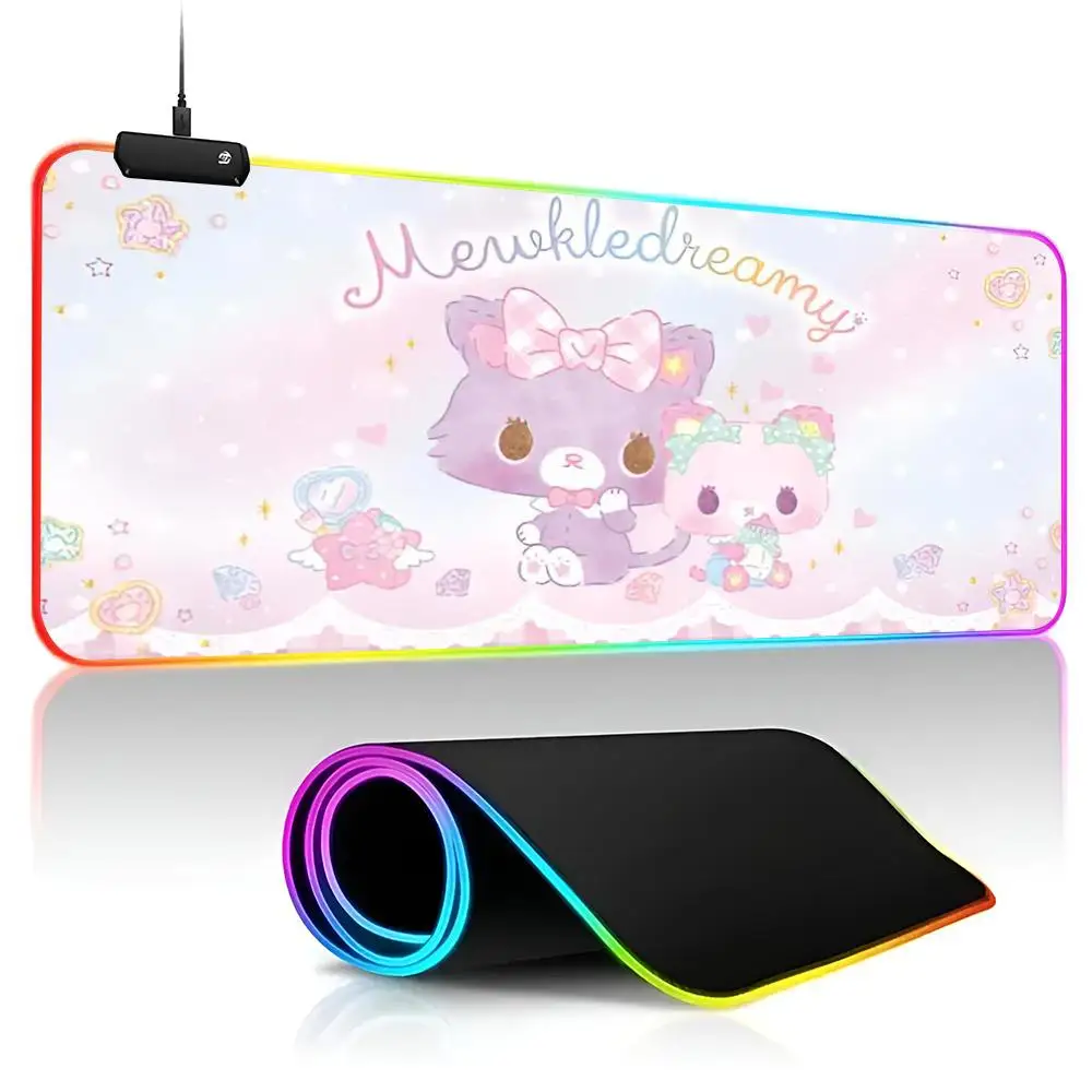 Игровой коврик для мыши Mewkledreamy RGB клавиатуры игровой ноутбука Настольная защита