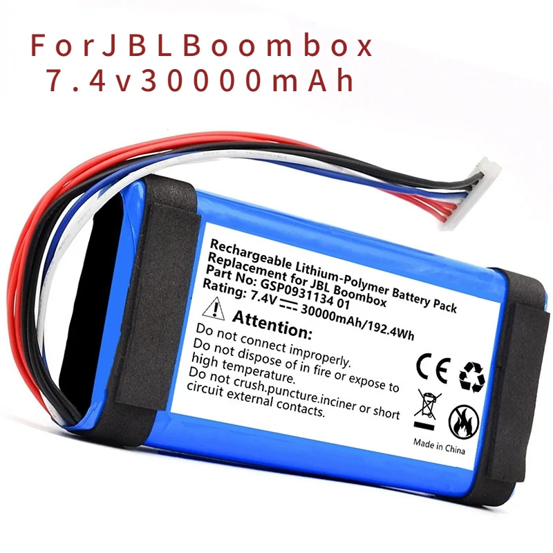

Upgraded 100% Original Brand New 30000mAh GSP0931134 01 Battery for JBL Boombox Player Speaker Battery Battery Tracking Number
