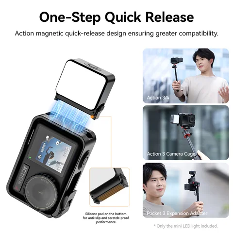 Ulanzi LM18 LED видеосвет для DJI Osmo Action 4/3/Pocket 3