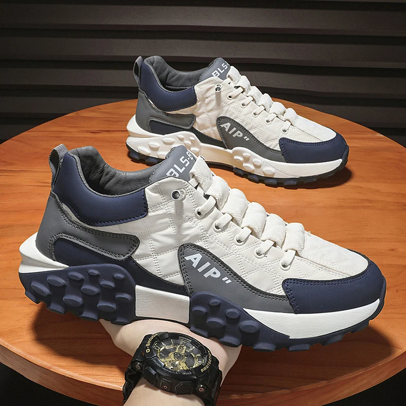 Men Leather Casual Shoes Unisex Higher Bottom Lightweight Waterproof Sneakers for Male Hot Sale Fashion Men Shoes Free Shipping