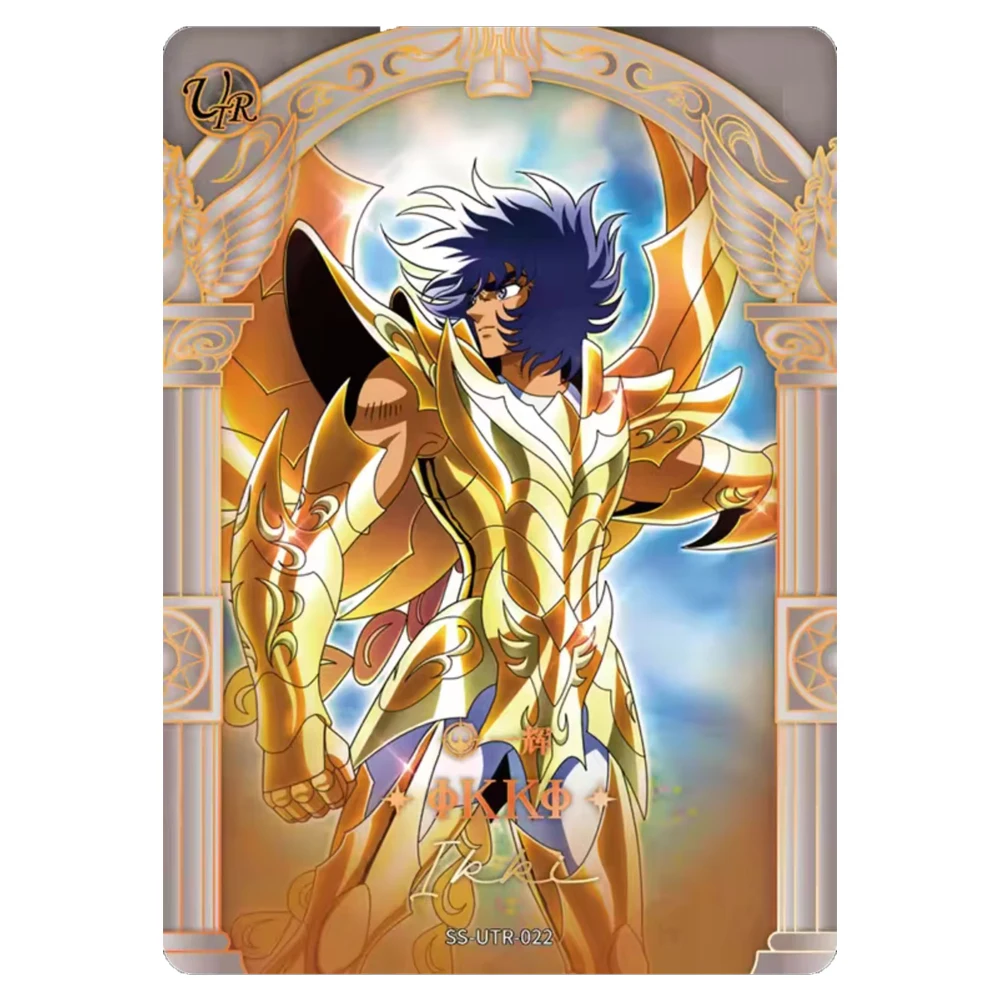 Фото Saint Seiya KAYOU UTR Shiryu Hyoga Ikki Thanatos Hypnos Pandora Laser Rainbow Коллекционная карта Рождественский подарок на день рождения для мальчиков №5