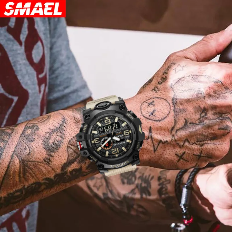 

SMAEL Sports Watch Men's Popular Men's Watch Casual Outdoor Waterproof Dual Display Tactical Watch Wholesale watch watch men