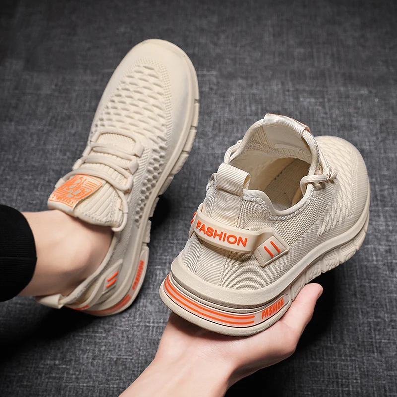 

2023 New Men's Casual Shoes Sports Shoes Breathable Mesh Lace Up Comfortable Fashion Running Sports Outdoor Walking Shoes