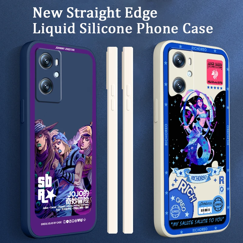 

Anime Jojo Cartoon Poster Phone Case For OPPO A96 A94 A93 A77 A76 A74 A72 A57 A53S A16 A9 Find X5 X3 Lite F21 5G Liquid Rope